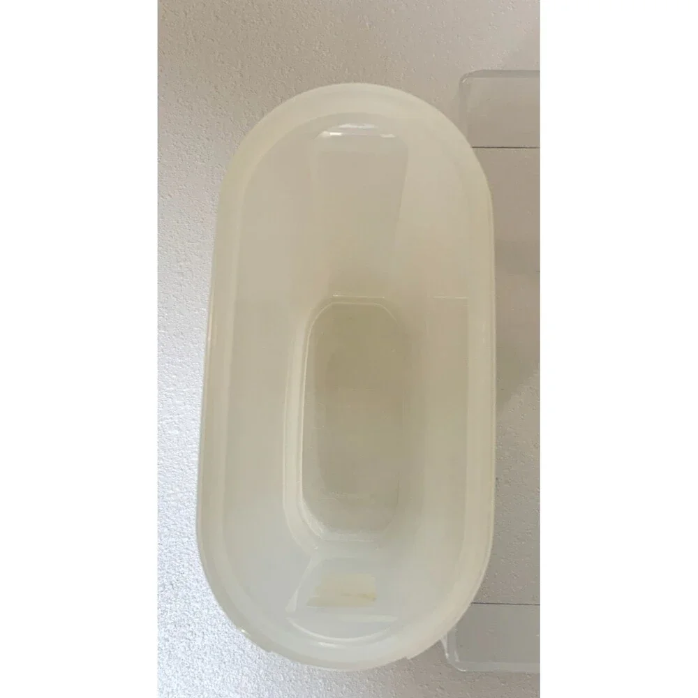 Tupperware Modular Mates Oval #4 Storage Container 9 3/4 Cups Pink LID 1990s